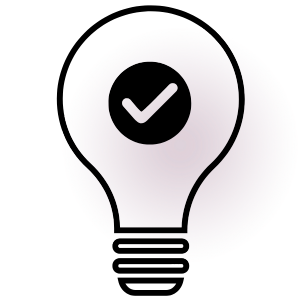 Lightbulb icon with Sideways 6 2025