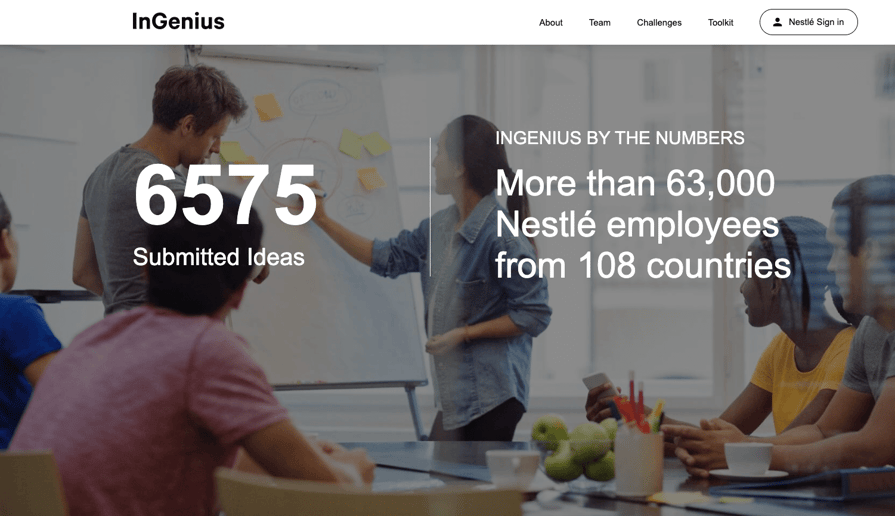 Nestle InGenius microsite