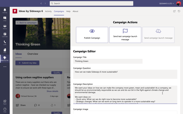 Ideas by Sideways 6 for Microsoft Teams