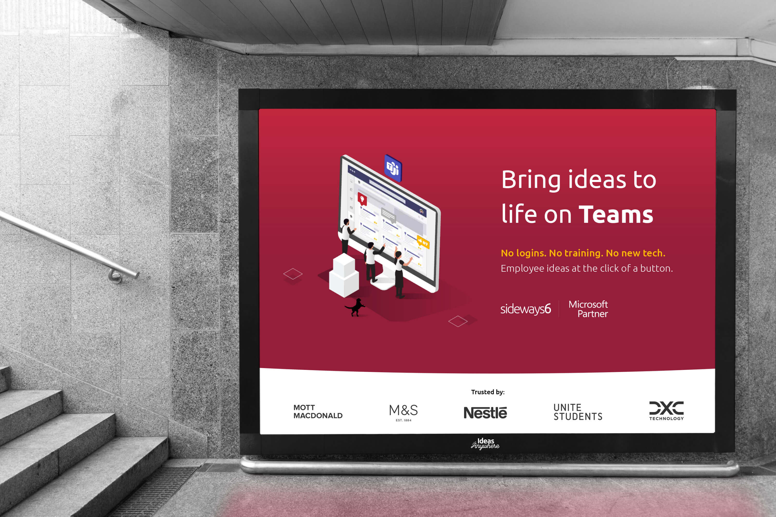 Sideways 6 and Microsoft Teams - Tube Advert
