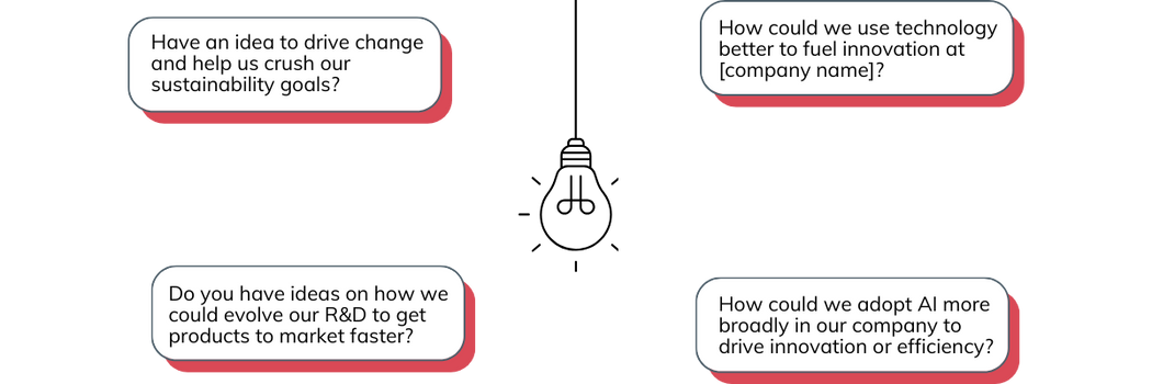 Transformation idea campaign - example questions